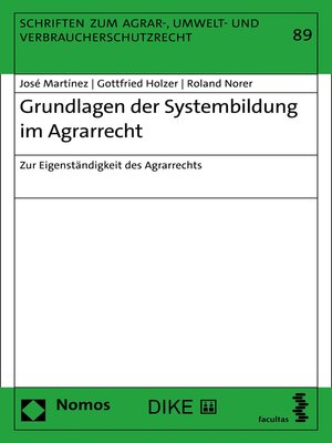cover image of Grundlagen der Systembildung im Agrarrecht